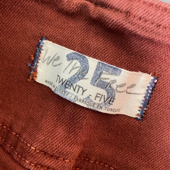 Free People We The Free Front Zipper Mini Skirt Burnt Orange Size 25 - Picture 6 of 7